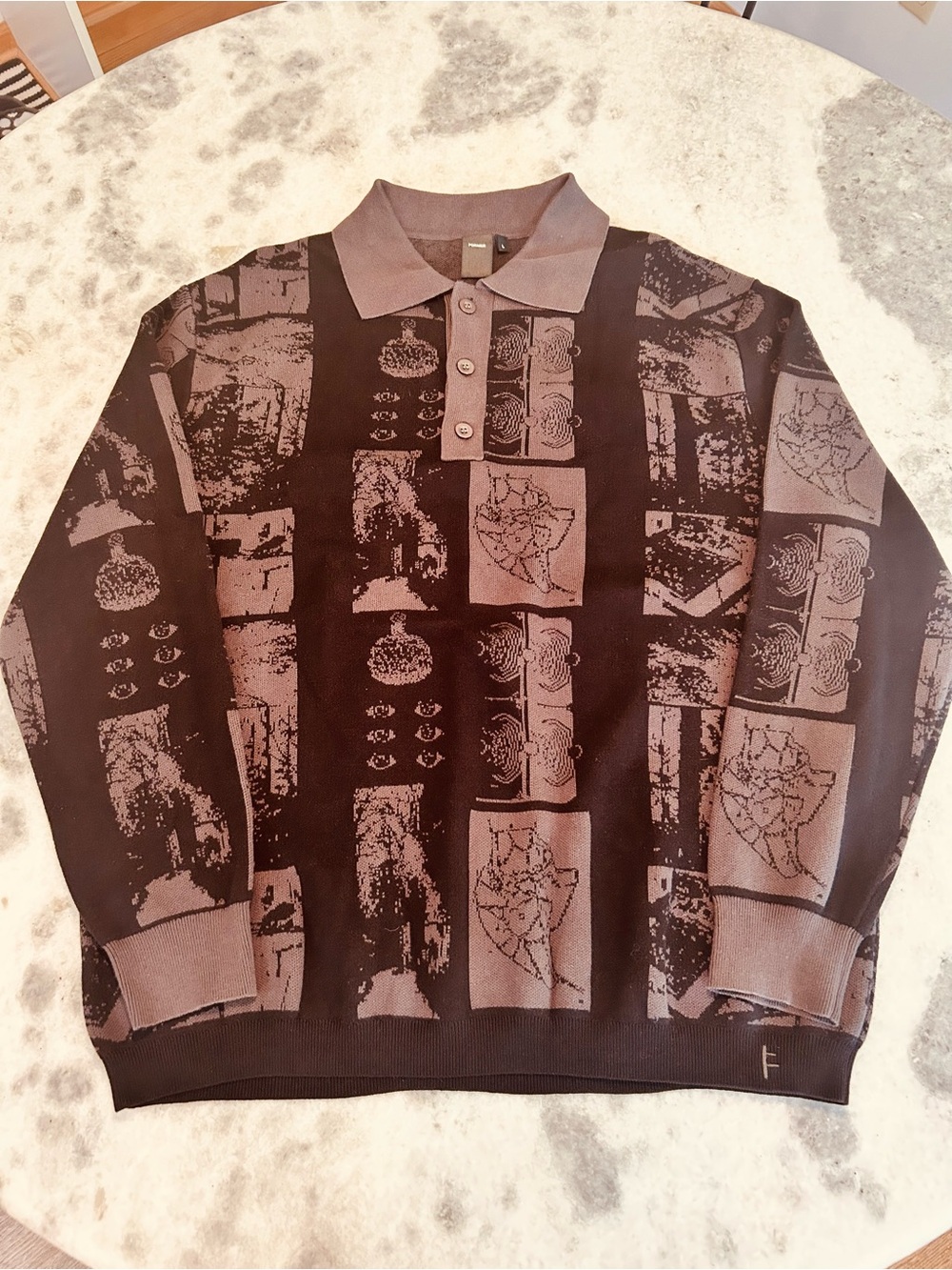 Men’s Former Requiem Knit Polo Long Sleeve Shirt